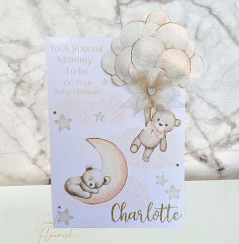 Neutral Teddy Bear Baby Shower