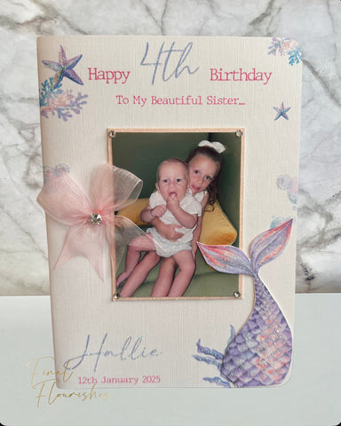 3D Mermaid Tale Photo Card