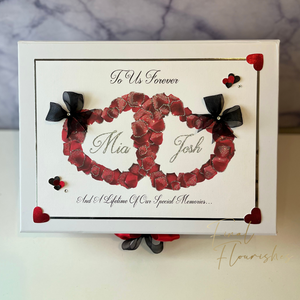 Red Rose Petals Memory Box