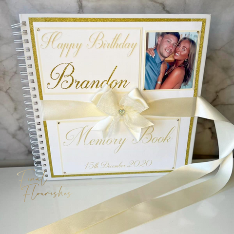 Gold & Cream Deluxe Photo Memory Book