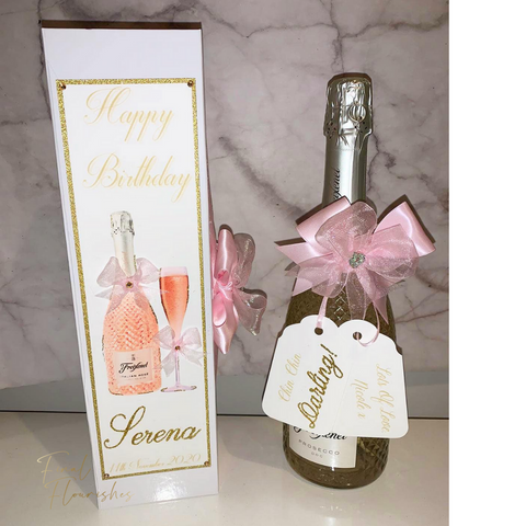 Pink Champagne Bottle Gift Set