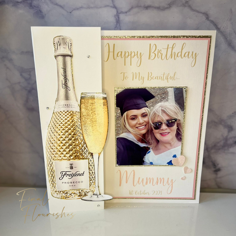 Prosecco Folded Gate Photo Card