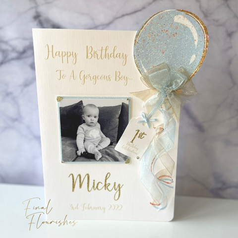 Birthday Celebrations Balloon Photo Card