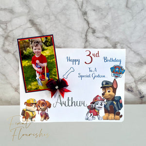 Paw Patrol Pop Out Photo Card