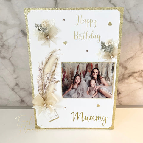 Pampas & Glitter Photo Card